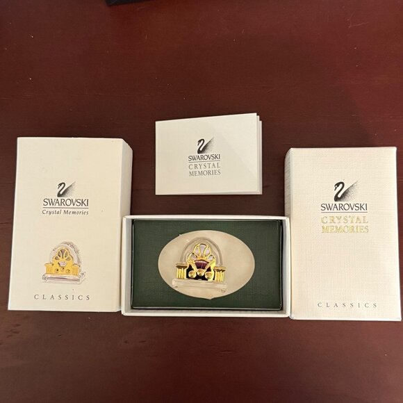 Swarovski Crystal Memories Classics Gold & Clear Crystal Miniature Radio - Picture 3 of 4